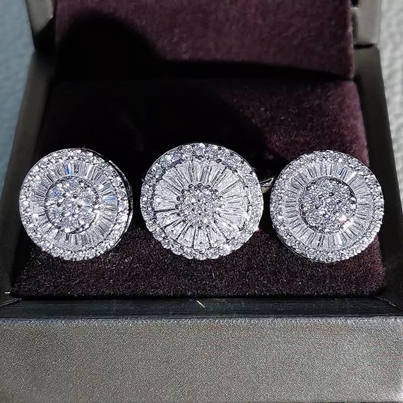 925 Sterling Silver Zircon Jewelry Set - Picture 4 of 5